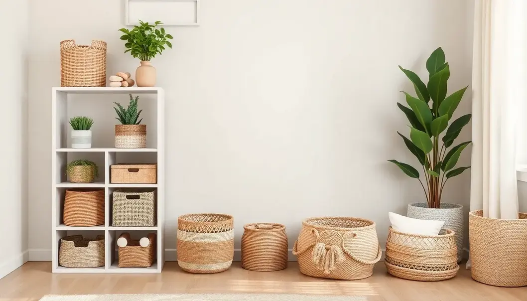 Innovative playroom with repurposed storage solutions.